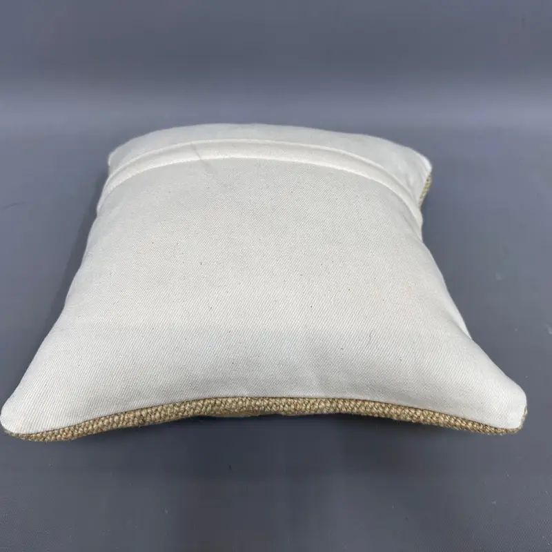 Vintage Kilim Throw Pillow, Cushion Case, Vintage Kilim Pillow, 12x12 Beige Cushion Cover, Garden Pillow Case, Handmade Kilim Cushion - 7