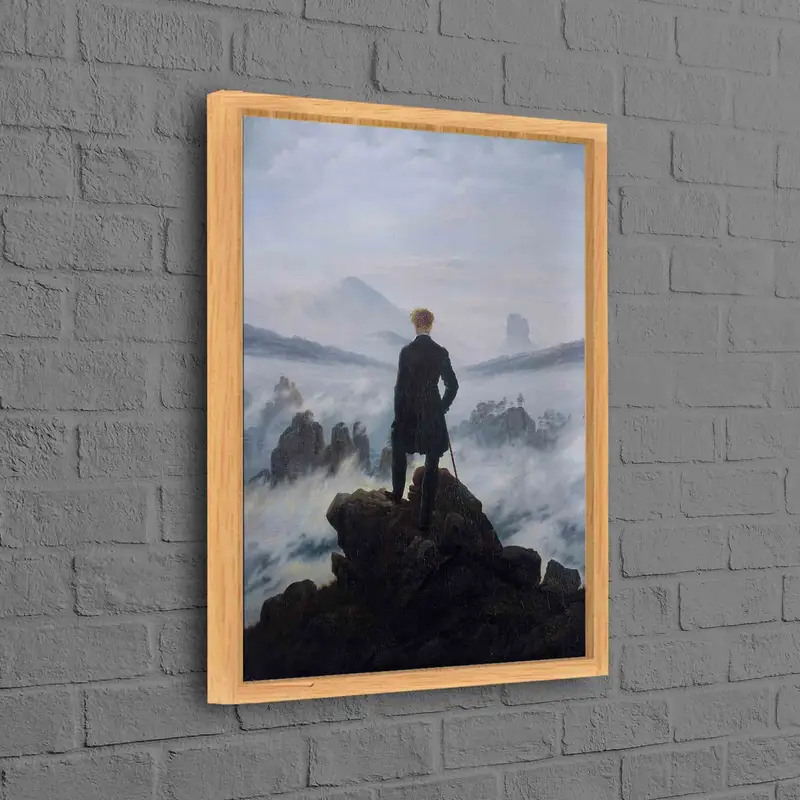 クラシックなカスパー・デヴィッド・フリードリヒ・キャンバス：アローン・マン・プリントの傑作