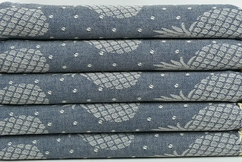 Sand-free towel, 80x40 Cotton Pineapple Design Towel, Travel Towel, Handmade Gift, Summer Gift, First Wedding Anniversary Gift, Turkish Towel Beach - 3