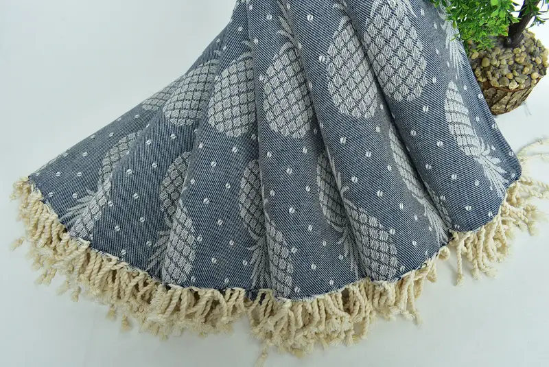 Sand-free towel, 80x40 Cotton Pineapple Design Towel, Travel Towel, Handmade Gift, Summer Gift, First Wedding Anniversary Gift, Turkish Towel Beach - 5