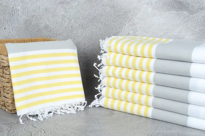 Summer Gift Ideas, Large Turkish Towel, 70x40 Cotton Striped Towel, Bachelorette Gifts, Memorial Gift, Best Friend Wedding Gift, Summer Gift - 3