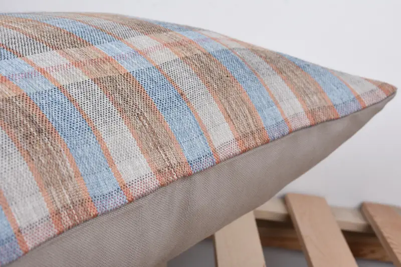 Oriental Cushion Case, Kilim Pillow, 16x24 Blue Pillow Cover, Pillow Sham, Throw Kilim Pillow, Pillow for Couch, Natural Pillow Sham - 7