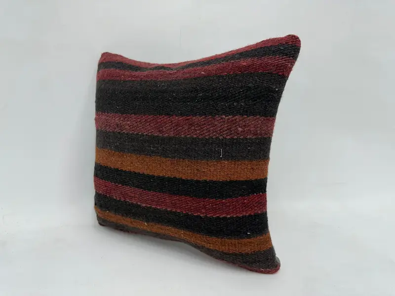 Kilim Pillow, Colorful Pillow Case, Pillow, Accent Pillow Case, Aesthetic Cushion Cover, Pillow for Sofa, Pillow for Couch, 16x16 Blue Cushion Cover - 4