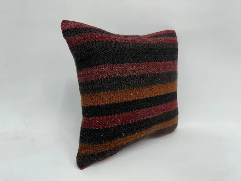 Kilim Pillow, Colorful Pillow Case, Pillow, Accent Pillow Case, Aesthetic Cushion Cover, Pillow for Sofa, Pillow for Couch, 16x16 Blue Cushion Cover - 3
