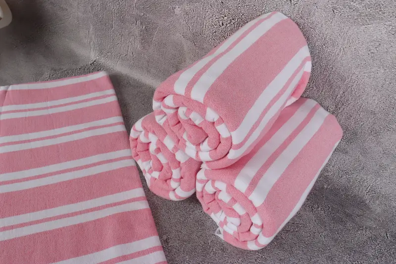 Best Beach Towel, 68x36 Cotton Striped Terry Towel, Gym Towel, Bridesmaid Gifts, Eco-friendly Turkish peshtemal towel, Gift For Bride, Gift For Her - 8
