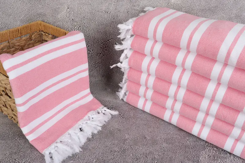 Best Beach Towel, 68x36 Cotton Striped Terry Towel, Gym Towel, Bridesmaid Gifts, Eco-friendly Turkish peshtemal towel, Gift For Bride, Gift For Her - 3