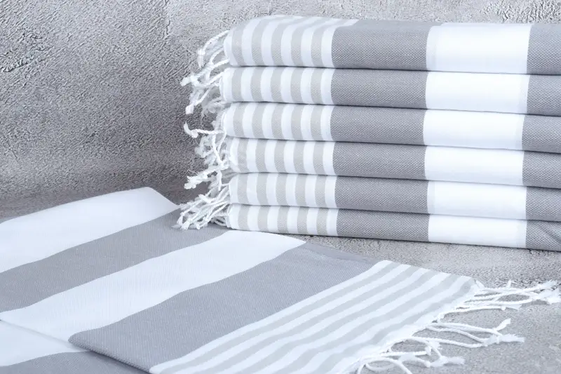 Gift Towel, Turkish Towel Hand Towel, Turkish Tea Towel, Monogram Hand Towel, 40x24 Cotton Striped Towel, Embroidery Towel, Housewarming Gift - 2