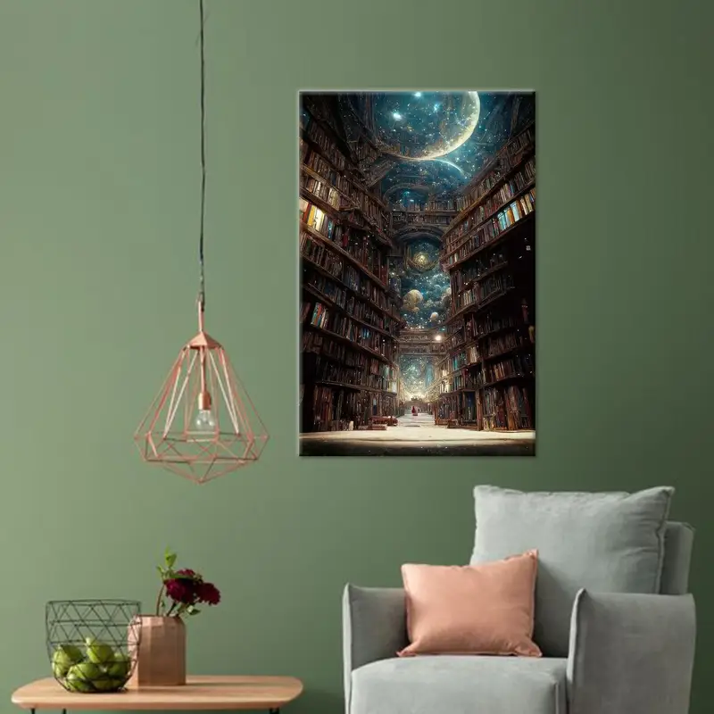 Stellar Galaxy Canvas: Printed Art for Your Space Library