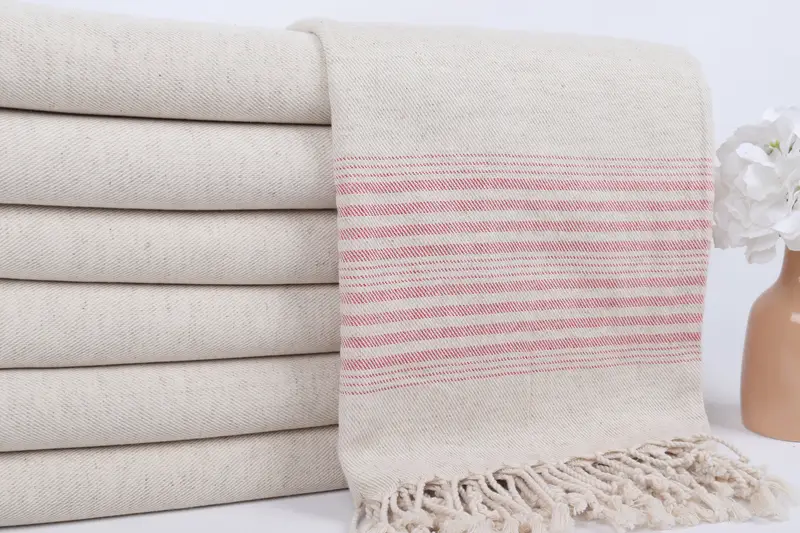 Summer Gift, 68x40 Linen Striped Towel, Personalized Wedding Gift, Bachelorette Party Gifts, Girls Weekend Getaways Gifts, Bachelor Party Gifts - 2