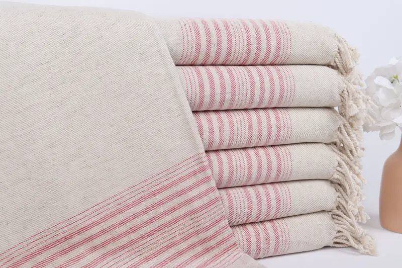 Summer Gift, 68x40 Linen Striped Towel, Personalized Wedding Gift, Bachelorette Party Gifts, Girls Weekend Getaways Gifts, Bachelor Party Gifts - 1