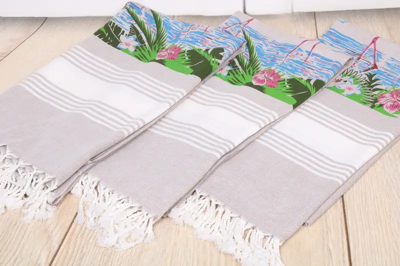 Housewarming Gift, Fouta towel, Personalized Beach Towel, 70x40 Cotton Summer Print Striped Towel, Gift Towel, Bridemaids Beach Towel, Wedding Towel - 7
