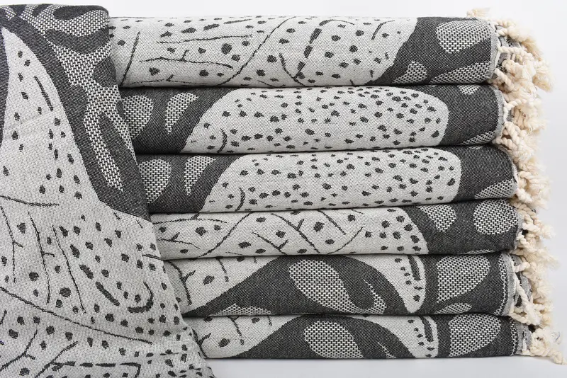 100x92 Cotton Whale Design Towel, Gift For Wedding Day, Decorative Blanket, Wedding For Favor, Throw Blanket, Boho Throw Blankets, Aesthetic Blanket - 1