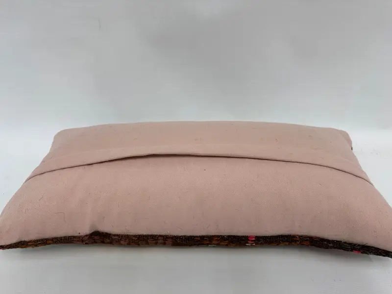 Cushion Cover, Home Decor Pillow, Turkish Kilim Pillow, Turkish Pillow, Neutral Throw Pillow Case, Rustic Pillow Cover, 12x24 Brown Cushion Cover - 7