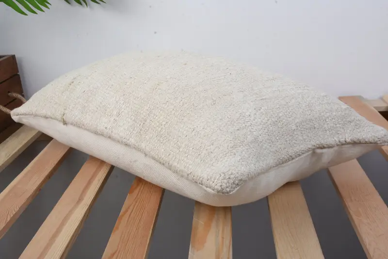 Kilim Pillow Cover, Outdoor Patio Cushion Case, Vintage Kilim Pillow, 12x20 Beige Pillow Sham, Pillow Cover, Home Decor Pillow - 6