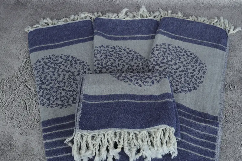 60x38 Cotton Striped Towel, Turkish towel bulk order for wedding gifts, Xmas Gifts, Bachelorette Party Gift, Beach towel, Lightweight towel - 5