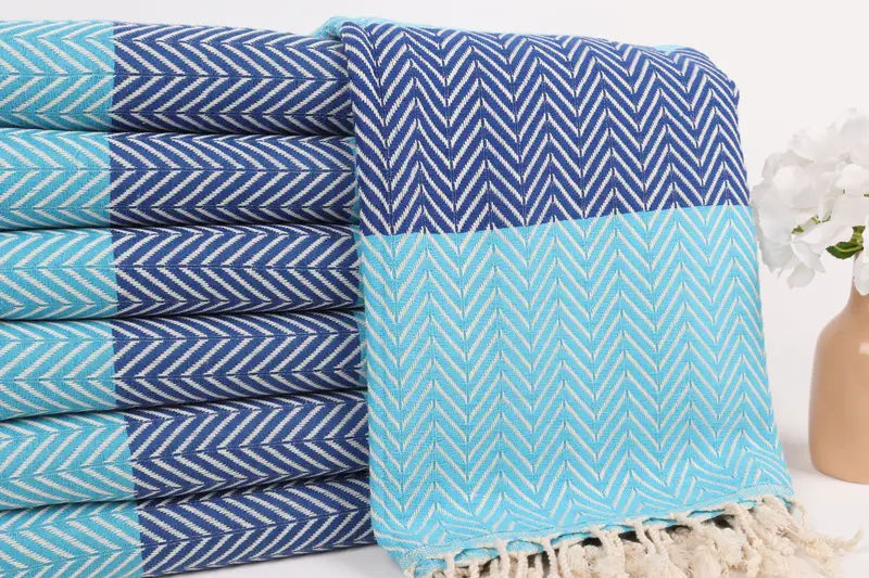 Cotton towel, Bridal Party Gifts, 70x40 Cotton Chevron Towel, Large Turkish Towel, Friends Beach Towel, Bachelor Party Favors, Organic towel - 2