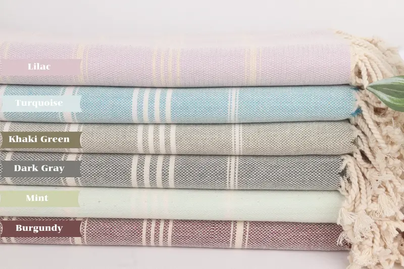 Quick-dry peshtemal, Spa Gift Towel, Monogram Turkish Towel, Gifts For Him, Personalised Gift, Decorative Towel, 70x40 Cotton Striped Towel - 2