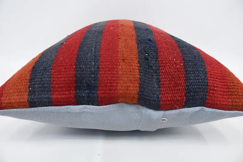 Bohemian Cushion Pillow Case, Kilim Pillow Cover, Handmade Kilim Cushion, Cushion Case, 16x24 Red Pillow Sham, Gift Pillow, Pastel Pillow - 5