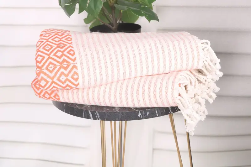 Quick-dry peshtemal, Gift For Coworker, Gym Towel, Beach Size Towel, Turkish towel, Kids Beach Towel, 76x38 Cotton Diamond Towel, Lightweight towel - 3