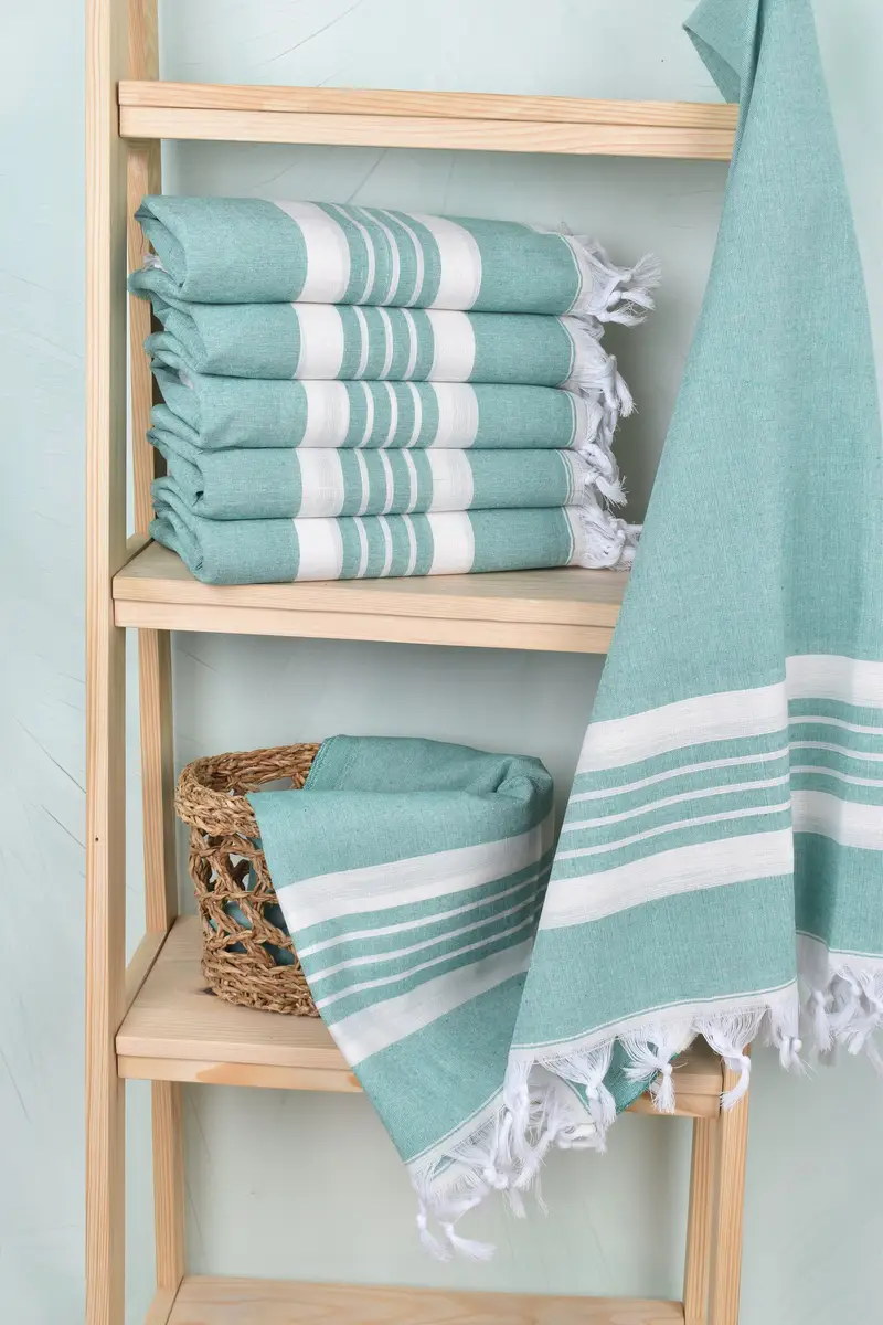 Custom Beach Towels, Turkish Towel USA, 70x40 Cotton Striped Towel, Best Friend Christmas Gift, Handwoven Turkish Towel, Soft towel, Gift For Him - 3