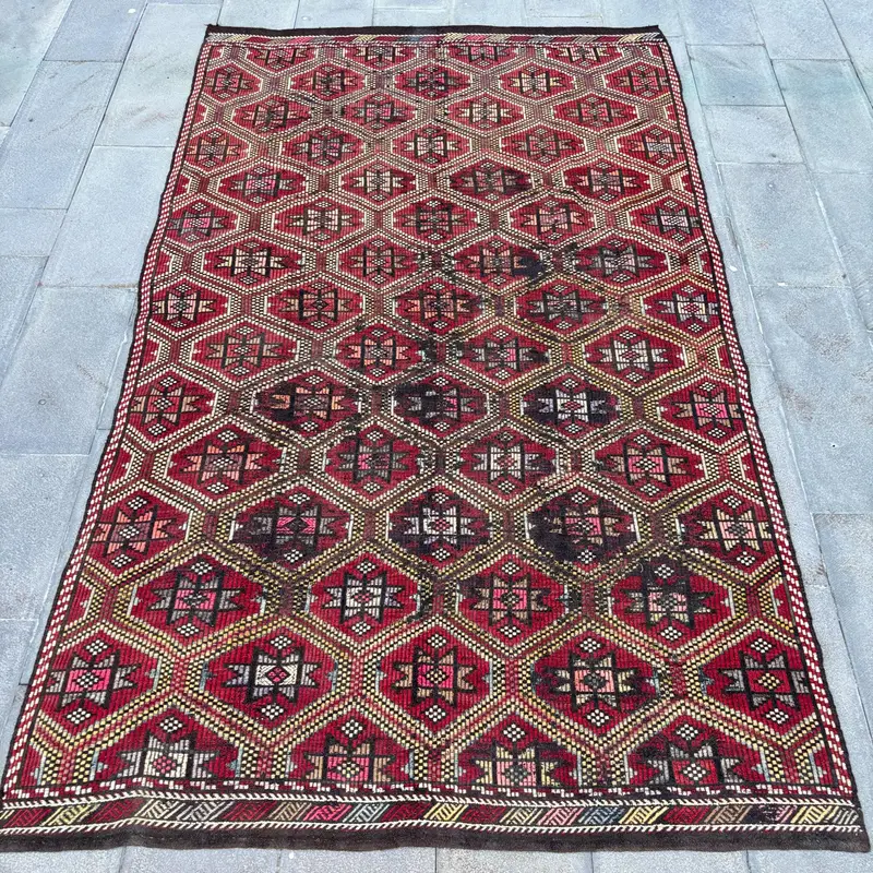 オレンジのアニマルプリントラグ、5.6x9.7フィートの鮮やかな装飾