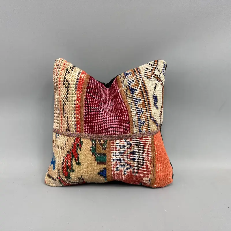 Handgewebtes Kelim-Wurfkissen, ethnisches Boho-Kissen