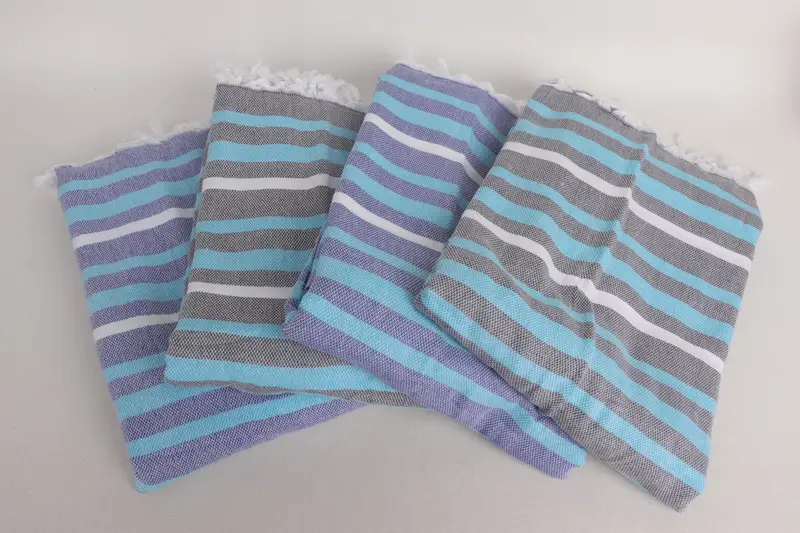 Monogram Blanket, 84x64 Cotton Striped Towel, Throw Blanket, Mother Of The Groom Gift, Turkish Blanket Throw, Custom Wedding Gifts, Organic Throw - 1