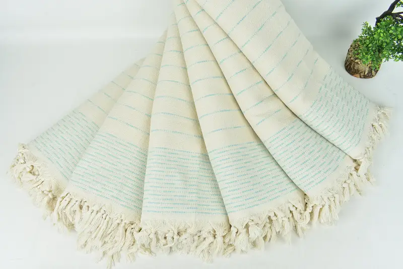 98x92 Cotton Striped Design Towel, Bachelorette Party Favors, Bedspread Quenn, Monogram Beach Blanket, Custom Blanket, Throw Blanket Couch - 4