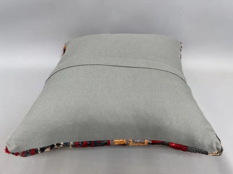Vintage Pillow, Handmade Pillow Case, Decorative Cushion Case, 20x20 White Pillow Case, Turkish Pillow, Turkish Kilim Pillow, Cushion Case - 7