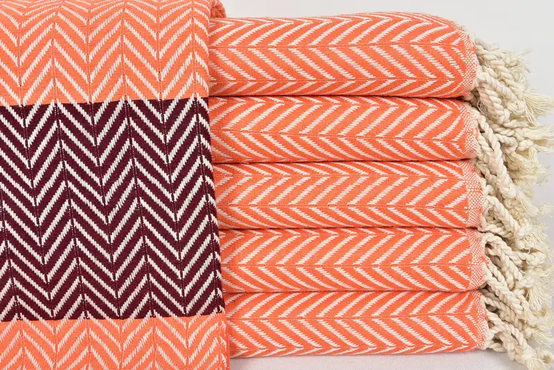 Spa Gift, Custom Wedding Gift From Bridesmaid, Cotton towel, Luxury Beach Towel, Hammam towel, Personalized Towel, 70x40 Cotton Chevron Towel - 1