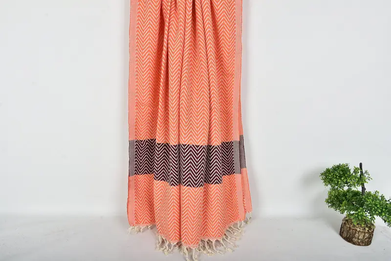 Spa Gift, Custom Wedding Gift From Bridesmaid, Cotton towel, Luxury Beach Towel, Hammam towel, Personalized Towel, 70x40 Cotton Chevron Towel - 8
