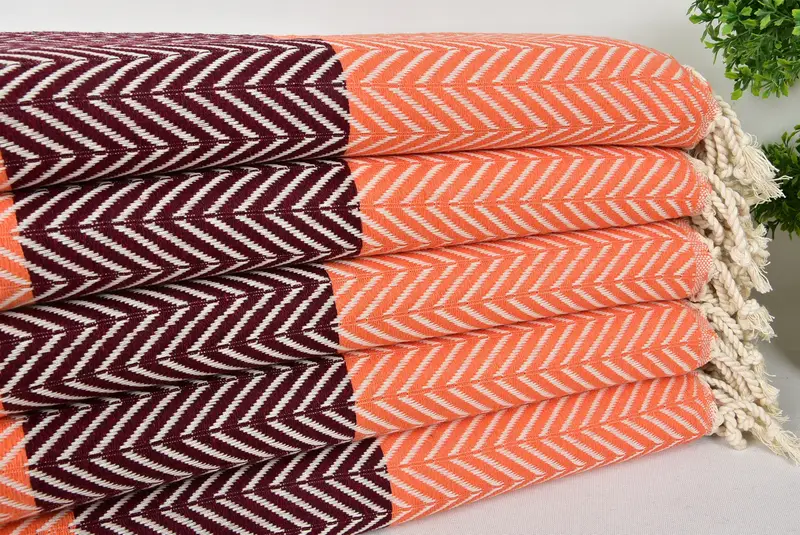 Spa Gift, Custom Wedding Gift From Bridesmaid, Cotton towel, Luxury Beach Towel, Hammam towel, Personalized Towel, 70x40 Cotton Chevron Towel - 3