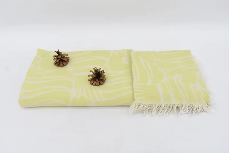 Turkish Tablecloth, Custom Blanket, Organic Throw, Bachelor Party Gifts, Custom Wedding Gifts, Boho Throw Blankets, 108x104 Cotton Fish Design Towel - 6