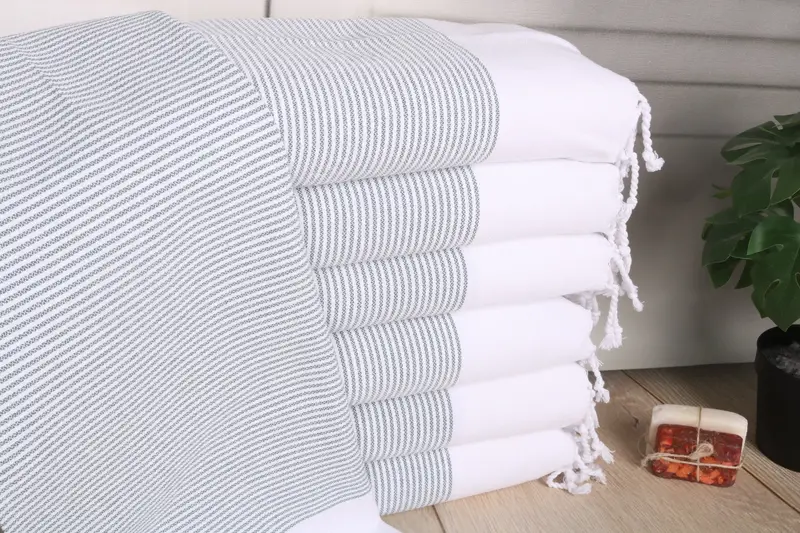 40x18 Cotton Striped Towel, Spa Towel, Turkish Tea Towel, Holiday Towel, Personalized Gifts, Bridesmaid Favors, Personalized Hand Towel, Summer Gift - 1
