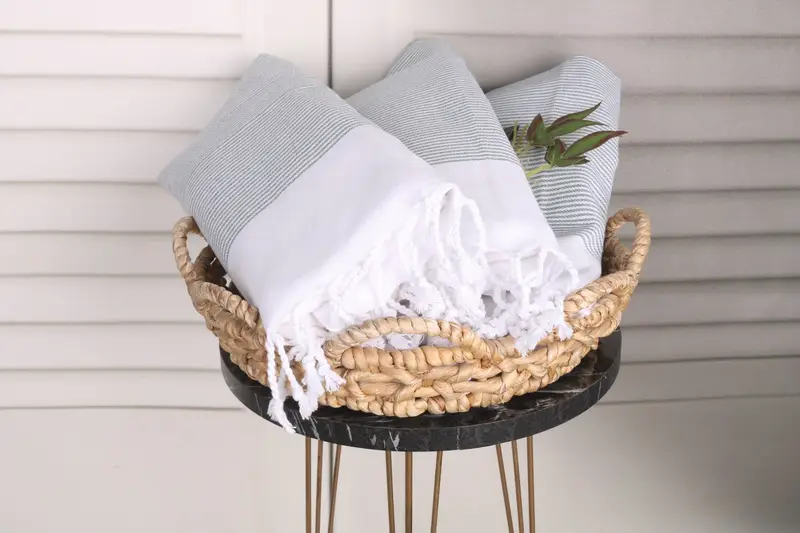 40x18 Cotton Striped Towel, Spa Towel, Turkish Tea Towel, Holiday Towel, Personalized Gifts, Bridesmaid Favors, Personalized Hand Towel, Summer Gift - 5
