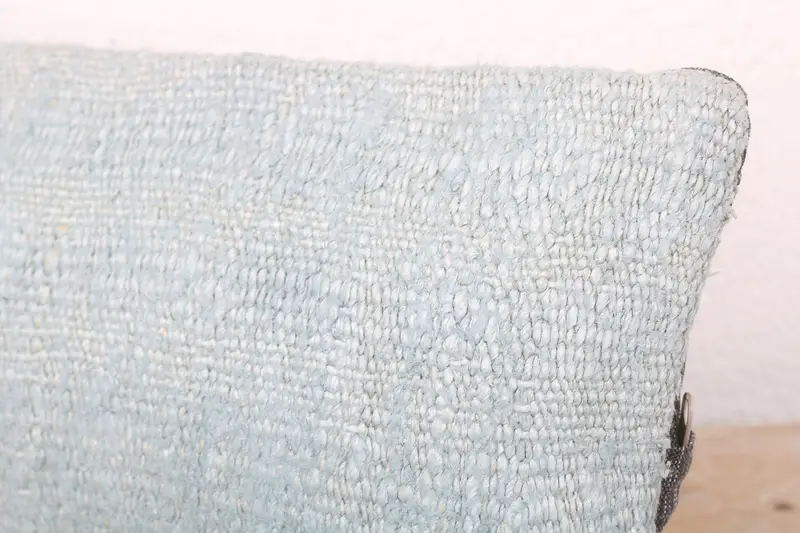 Boho Pillow Sham Cover, Cushion Cover, Bright Pillow, Turkish Pillow, Turkish Kilim Pillow, 8x16 Gray Cushion Cover, Neutral Throw Pillow Case - 5