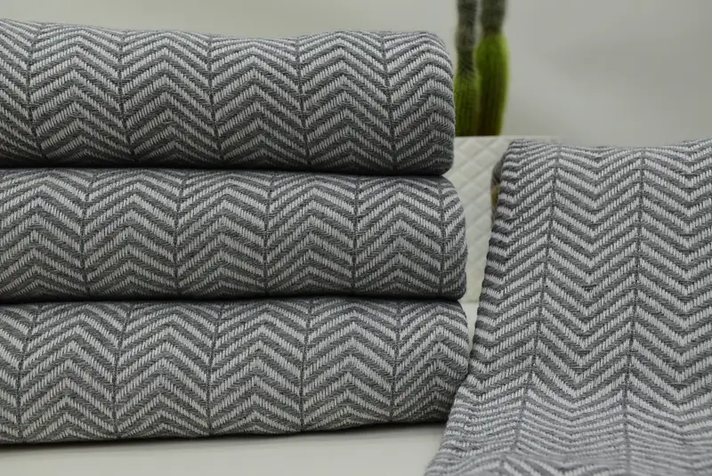 Decorative Blanket, 92x76 Cotton Chevron Towel, Boho Throw Blankets, Bridesmaid Gifts, Girl Trip Party Favor, Organic Beach Blanket, Gifts For Him - 3