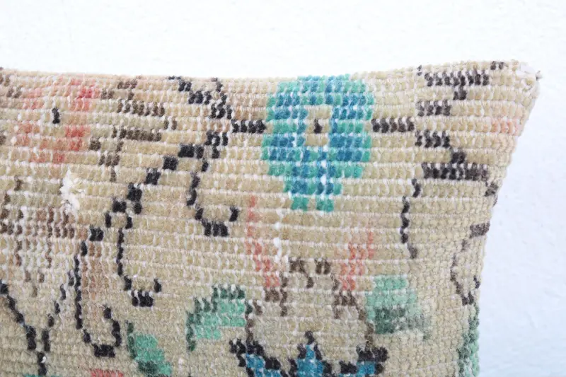 Kilim Pillow Cover, Decorative Cushion, Kilim Cushion Sham, Bolster Pillow, Pillow for Sofa, 8x16 Beige Pillow Cover, Pillow Sham - 5