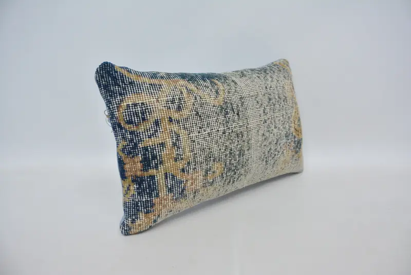 Cushion, Square Throw Cushion Cover, 12x20 Blue Pillow Sham, Gift Pillow, Outdoor Patio Cushion, Vintage Kilim Pillow, Vintage Pillow - 3