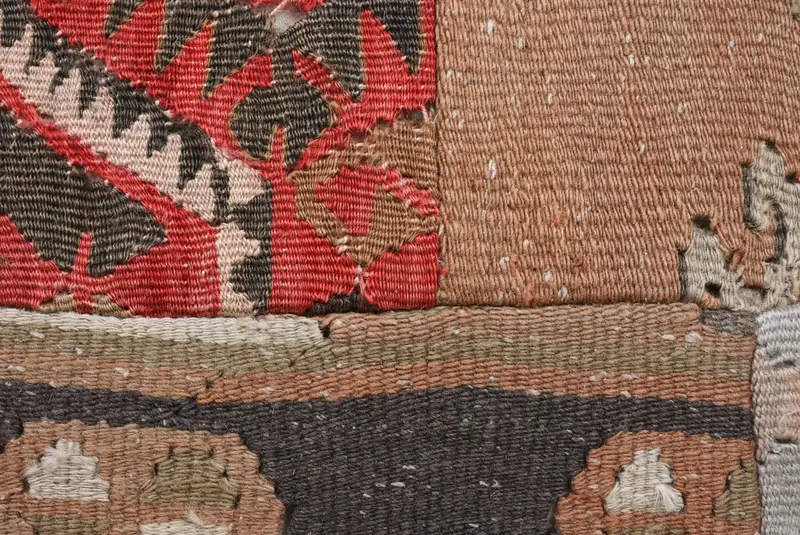 Cushion Case, 24x24 Red Pillow Sham, Boho Chic Cushion Case, Interior Designer Pillow, Gift Pillow, Wool Kilim Pillow Pillow, Vintage Pillow - 3