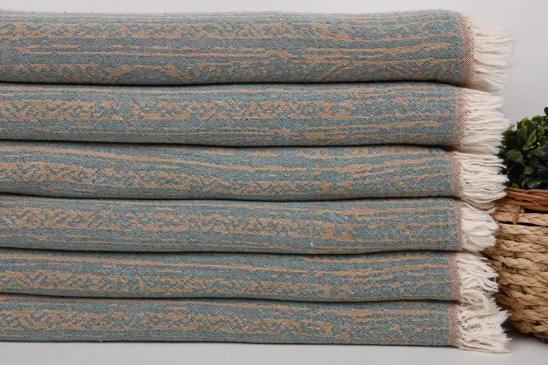 Peshtemal Towel, Large Turkish Towel, Custom Beach Towel, Bachelorette Beach Towel, 70x40 Cotton Patterned Towel, Personalized Gift, Family Gift - 3