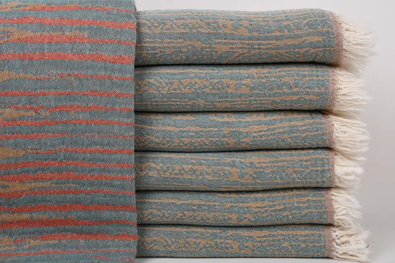 Peshtemal Towel, Large Turkish Towel, Custom Beach Towel, Bachelorette Beach Towel, 70x40 Cotton Patterned Towel, Personalized Gift, Family Gift - 1