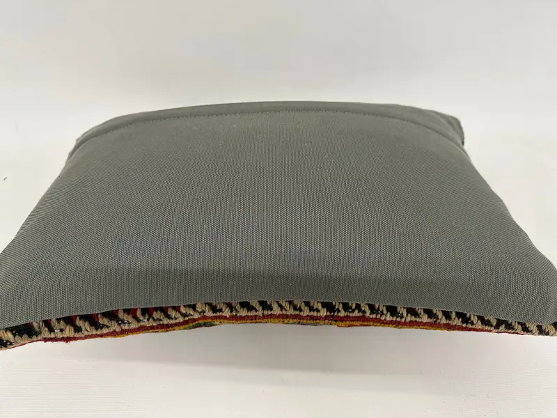 Red & Yellow Geometric Pillow, 12x20 Inches Handmade Decorative Pillow - 7