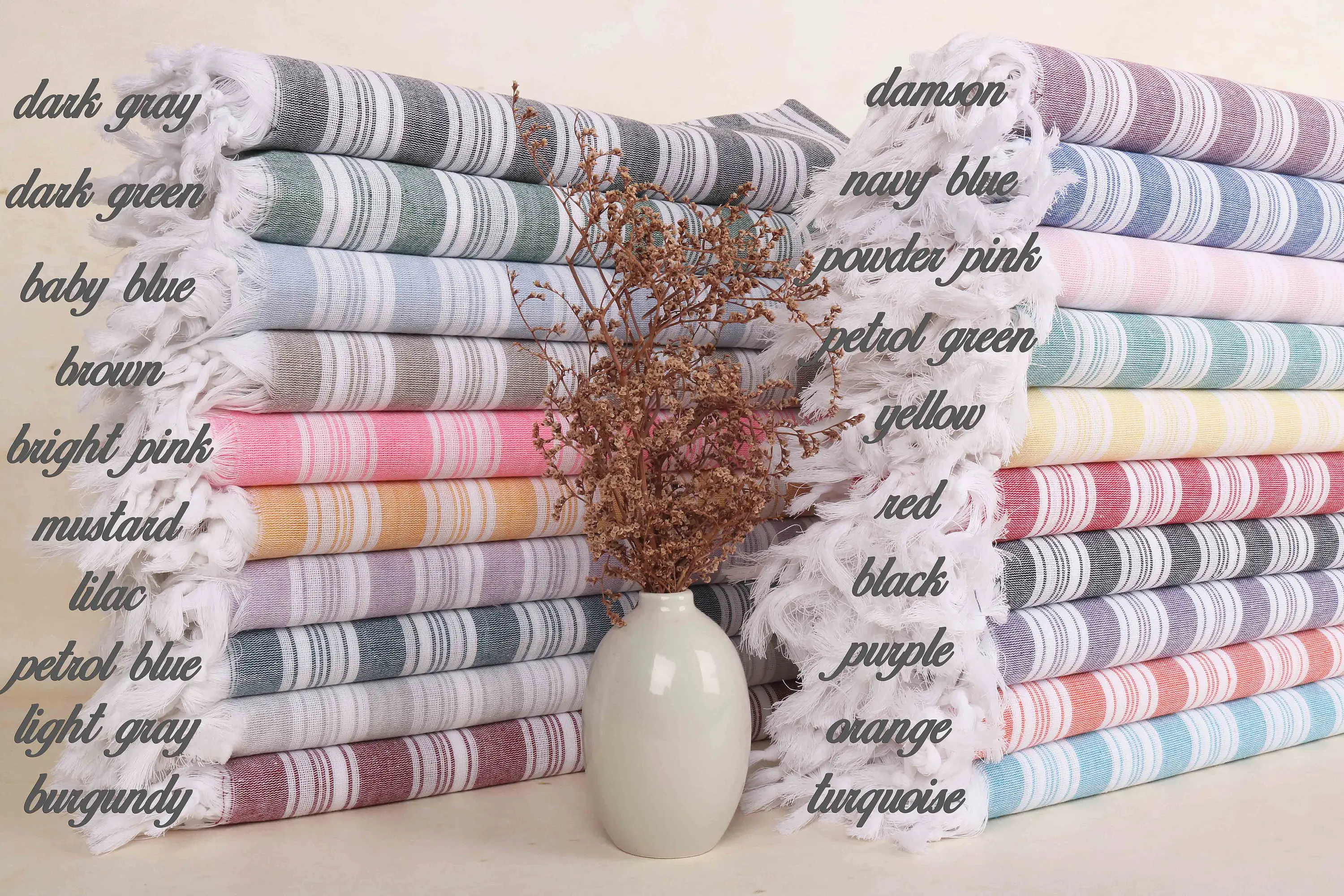 Personalized Turkish Beach Towel Monogrammed Organic Cotton White, 37x65 Inches - 1