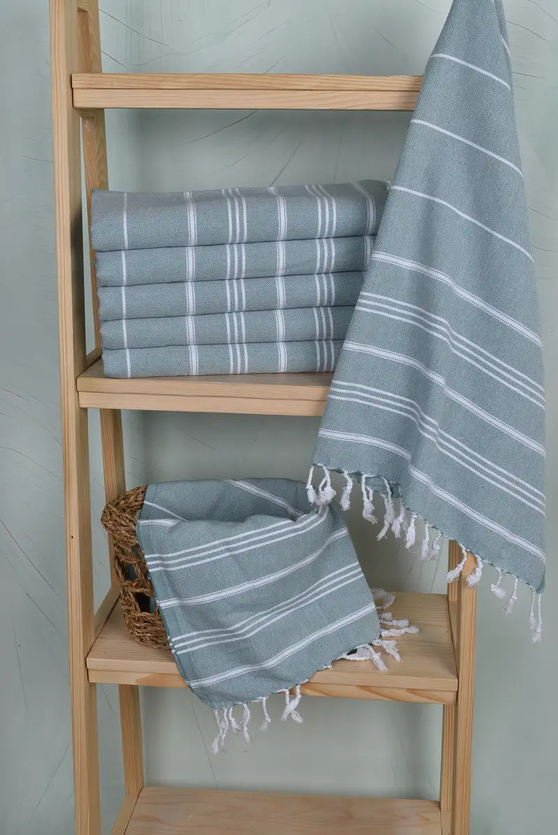 40x24 Cotton Striped Towel, Bridesmaid Gifts, Bachelorette Party Items, Valentines Day Gift Idea, Turkish Towel Hand Towel, Turkish Tea Towel - 3