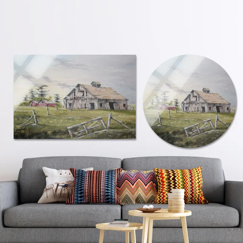 Impresión en lienzo de granja rústica: elegancia primitiva para su hogar