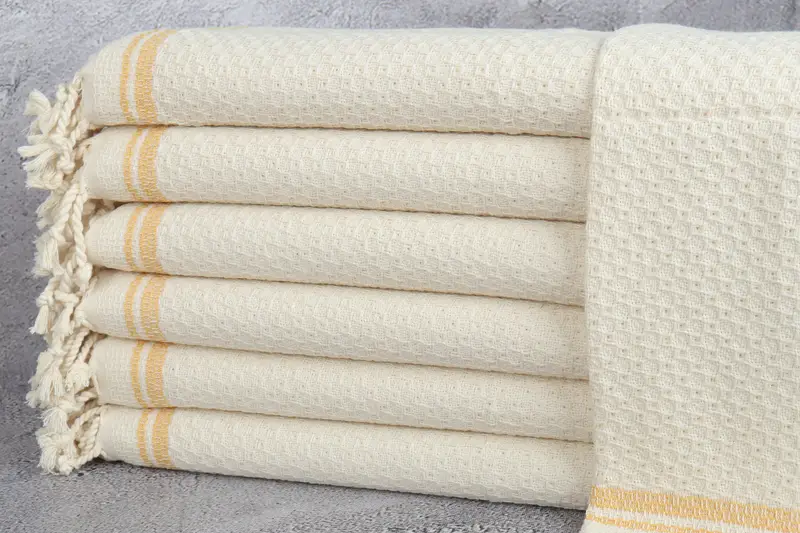 Custom Hand Towel, 38x18 Cotton Striped Towel, Personalized Dish Towel, Gift For Her, Wedding Gift Kitchen Towel, Personalized Gift, Bridal Gifts - 1