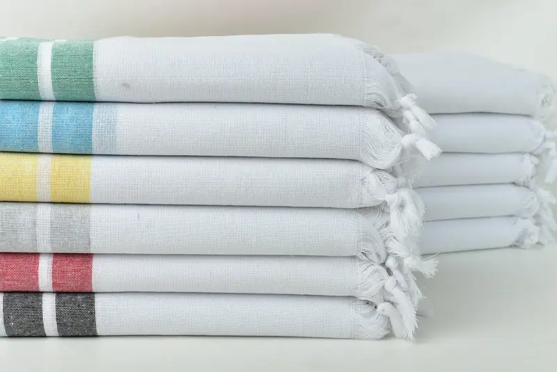 70x40 Cotton Striped Towel, Valentines Day Gift, Lightweight Turkish towel, Wedding Anniversary Gift, Bachelorette Party Favors, Sand-free towel - 3