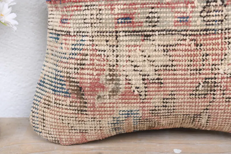 Ottoman Pillow Case, Pillow for Sofa, Car Cushion Cover, 12x12 Blue Pillow Cover, Turkish Kilim Pillow, Pillow Case, Throw Kilim Pillow - 3