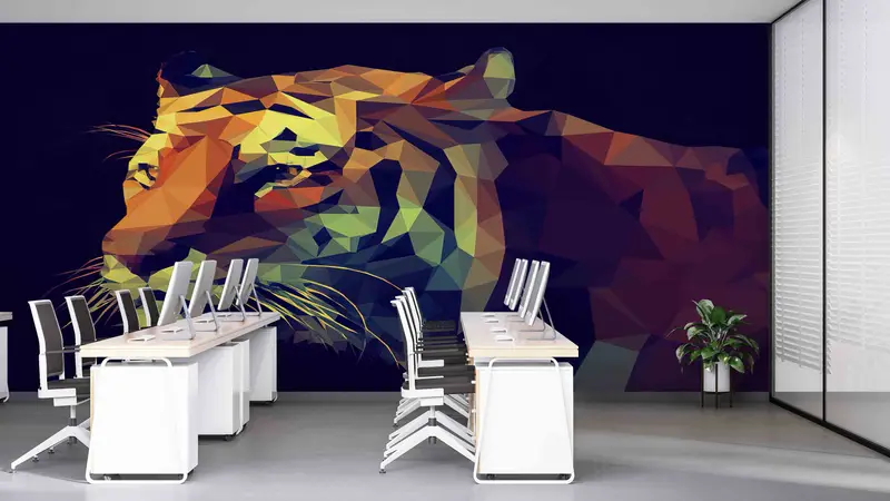 Wildlife Wallpaper, Animal Wall Painting, Patterns And How To, Tiger Illustration Wall Decor, Modern Digital Paper, 3D Paper Wall Art, - 2